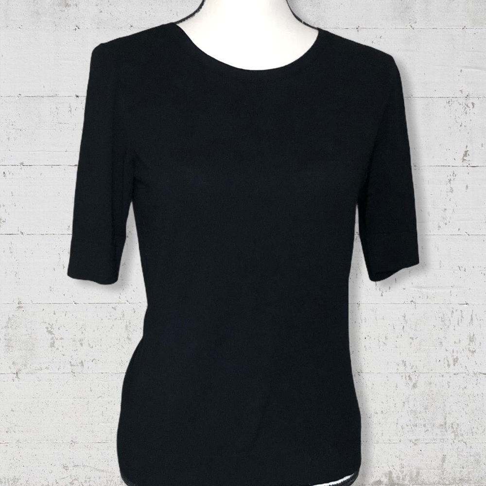 Lafayette 148 New York Short Sleeve Sweater SZ S